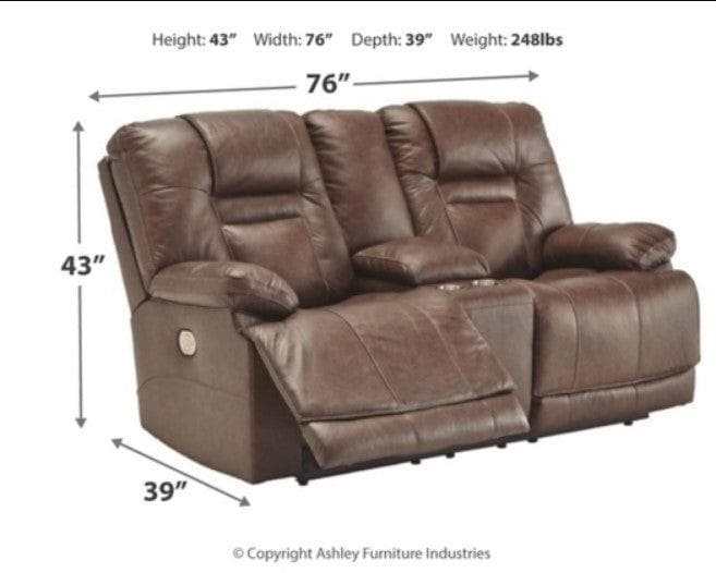 Wurstrow Power Reclining Loveseat w/ Console