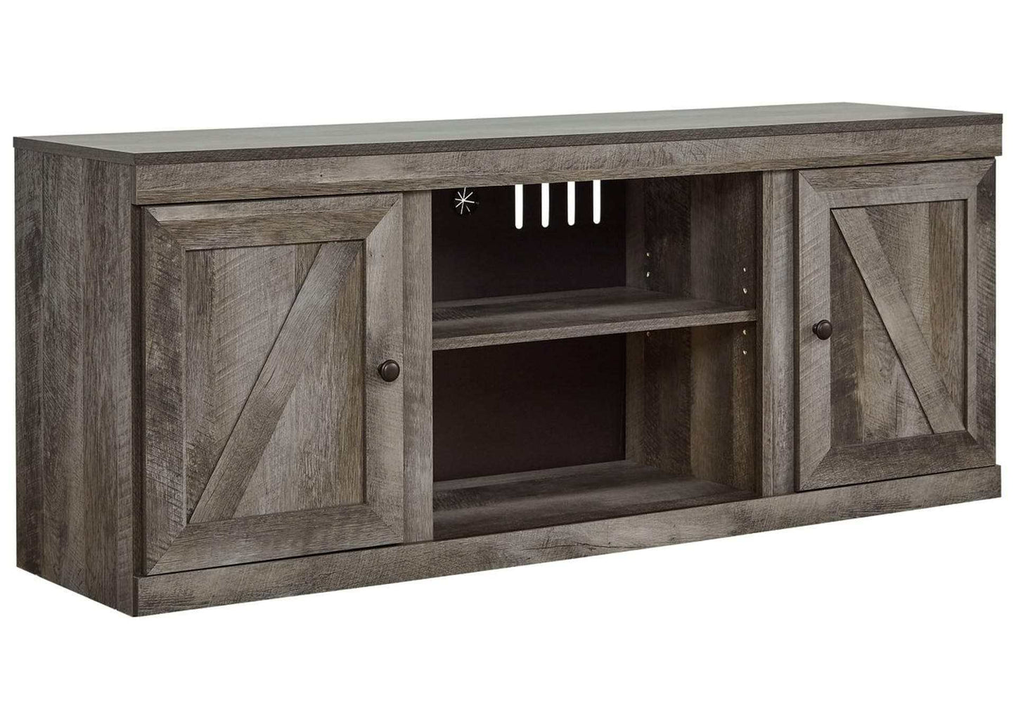 Wynnlow Gray 63" TV Stand w/Fireplace Option