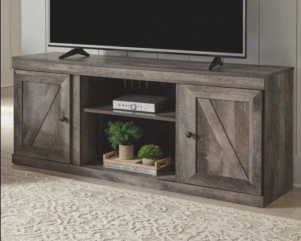 Wynnlow Gray 63" TV Stand w/Fireplace Option