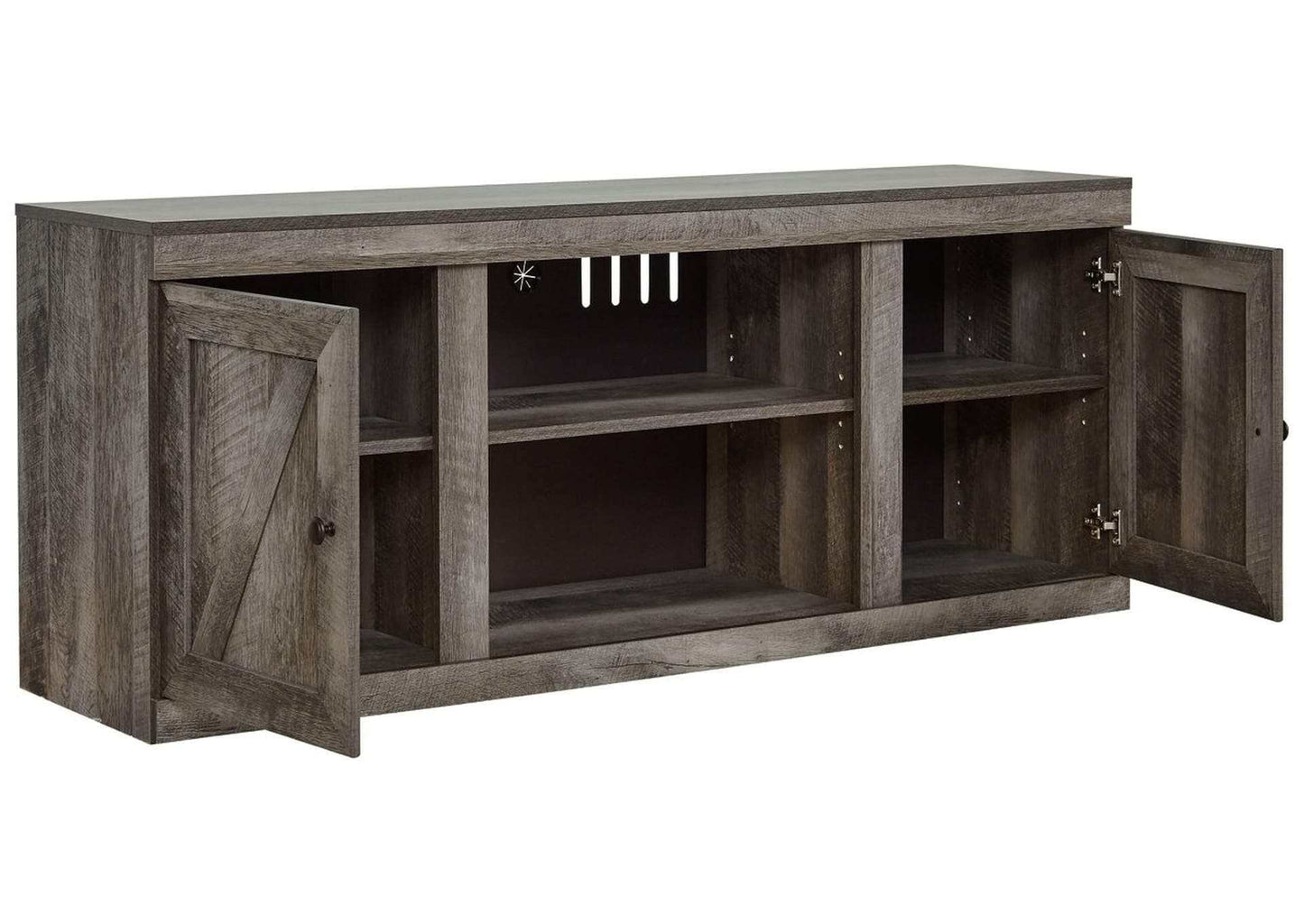 Wynnlow Gray 63" TV Stand w/Fireplace Option